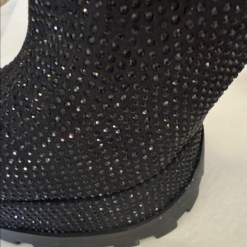 Jessica Simpson Black Glitter Heels - Picture 2 of 8